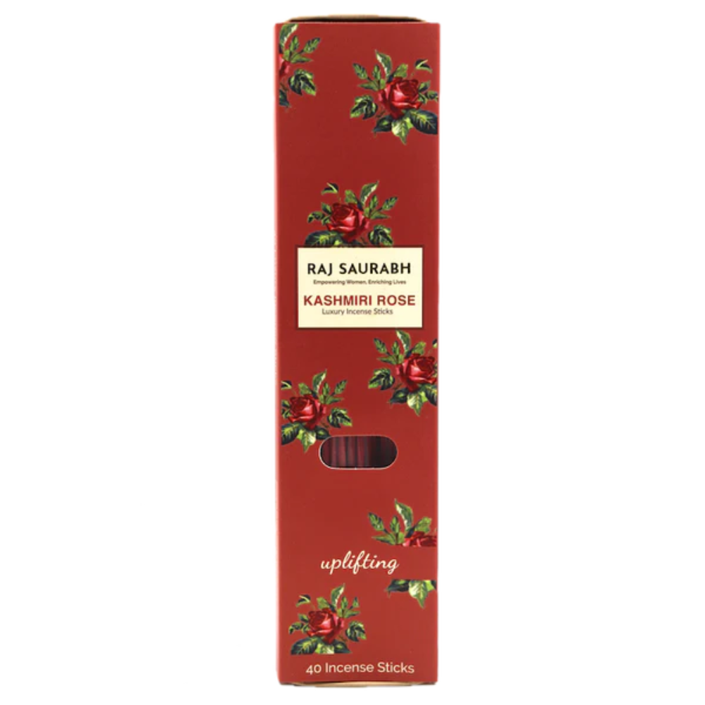 Raj Saurabh Kashmiri Rose Incense Sticks (Charcoal Free)