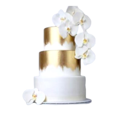 Wedding Cake 3Tier (White Gold)